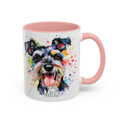 Schnauzer Colourful Personalized Accent Mugs, 11oz