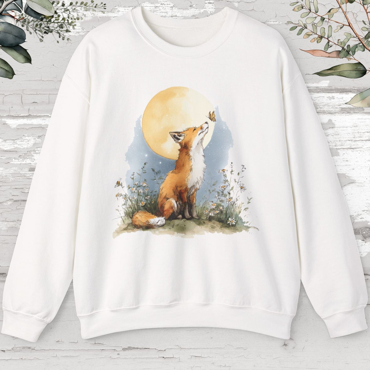 Fox & Butterfly #3 Unisex Sweat Shirt.