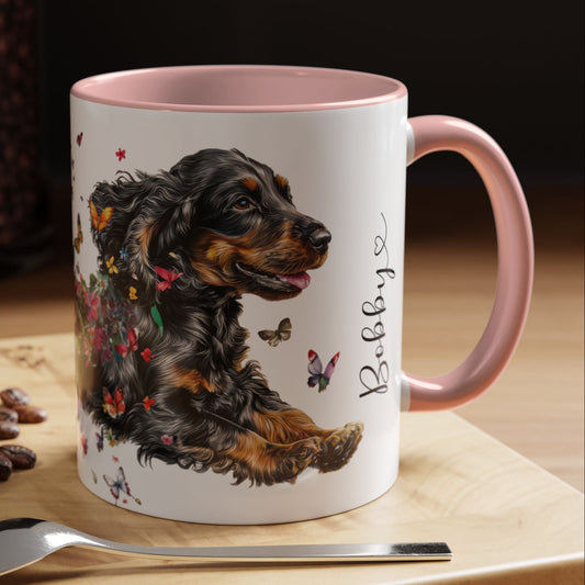 English Cocker Spaniel #4 Personalized Accent Mugs, 11oz