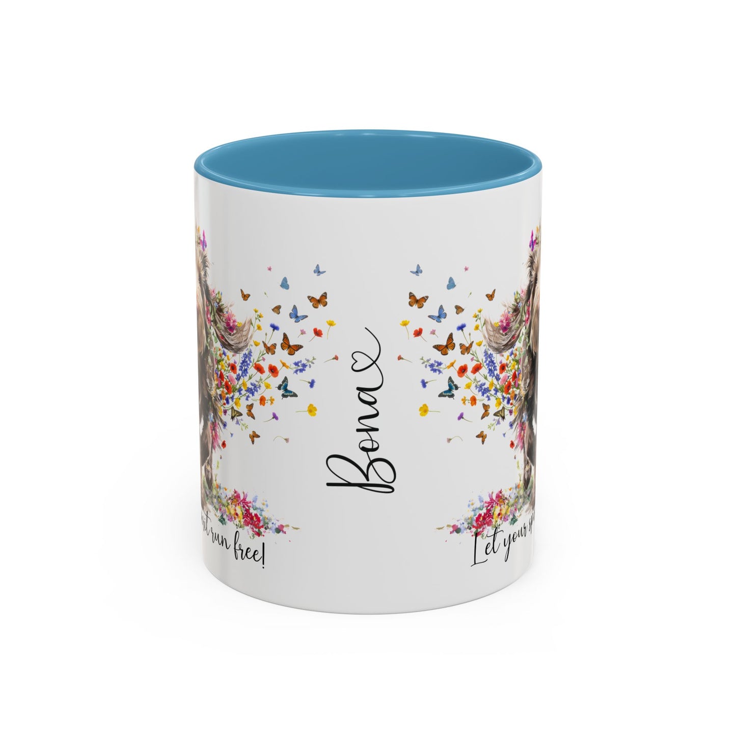 Spinone Italiano #2, Let your spirit run free, personalized colourful Mugs, 11oz