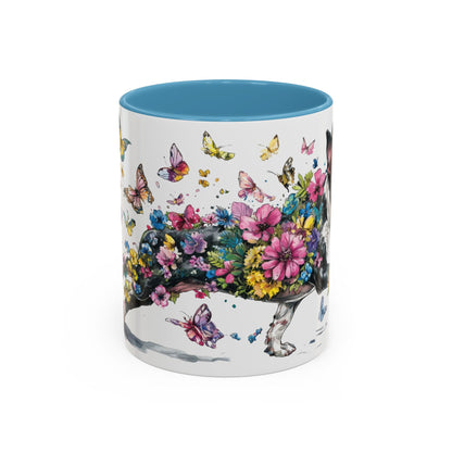 Boston Terrier #2 Personalized Accent Mugs, 11oz