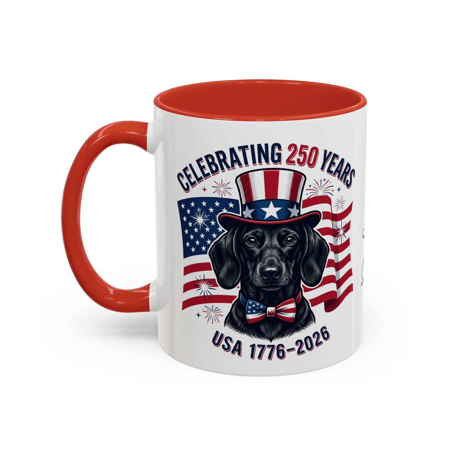 Dachshund #1 - 250th Celebration Personalised  Accent Mugs, 11oz & 15oz