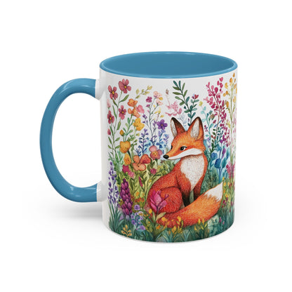 Fox #3 Personalized Accent Mugs, 11oz
