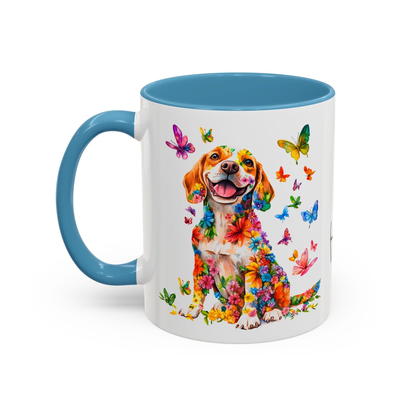 Beagle Personalized Colorful Accent Mugs, 11oz