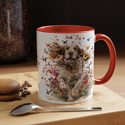 Clumber Spaniel #2 Personalized Accent Mugs, 11oz