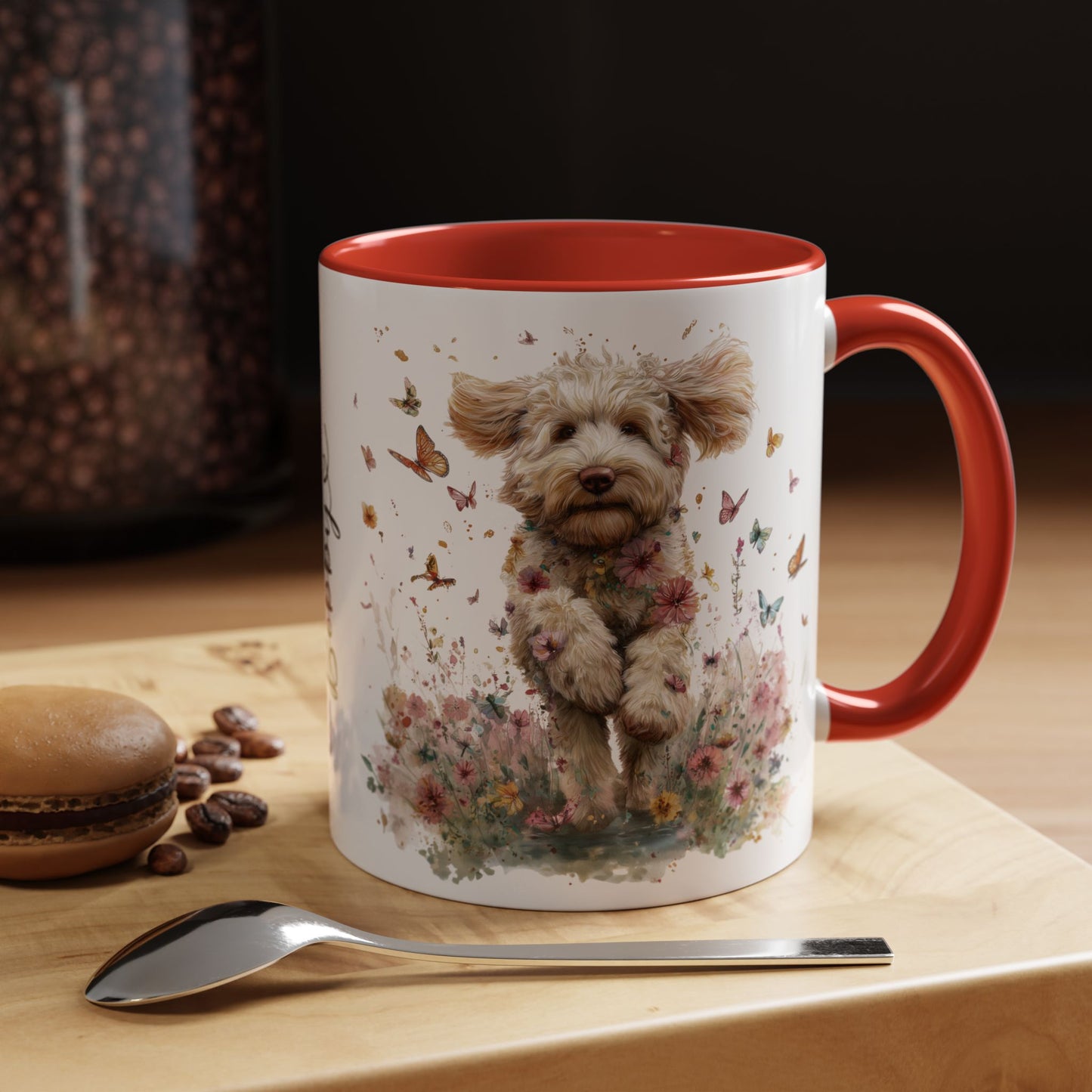 Labradoodle #6 Personalized Accent Mugs, 11oz