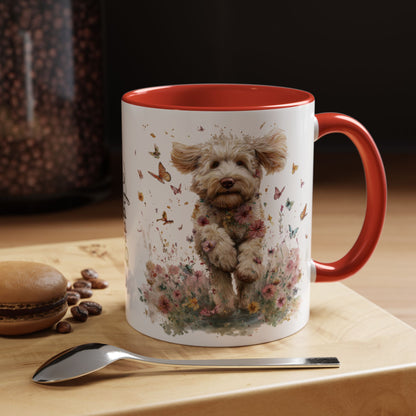 Labradoodle #6 Personalized Accent Mugs, 11oz
