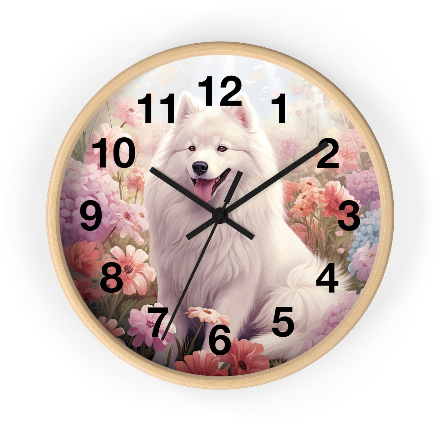 Samoyed Wall Clock 10"
