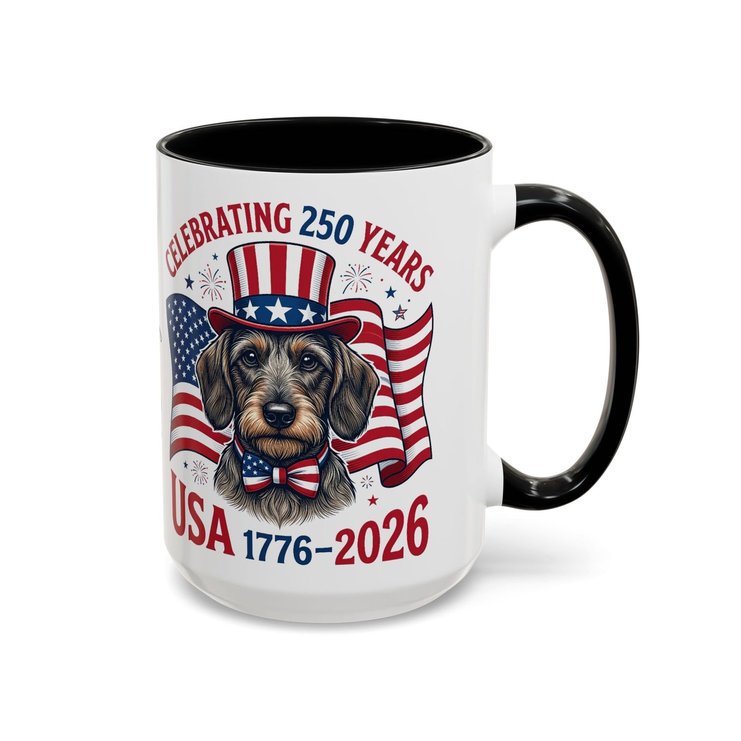Dachshund #2 - 250th Celebration Personalised  Accent Mugs, 11oz & 15oz