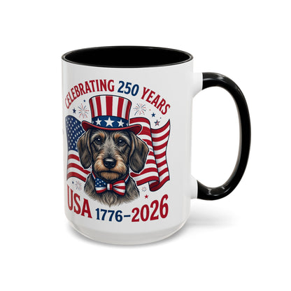 Dachshund #2 - 250th Celebration Personalised  Accent Mugs, 11oz & 15oz