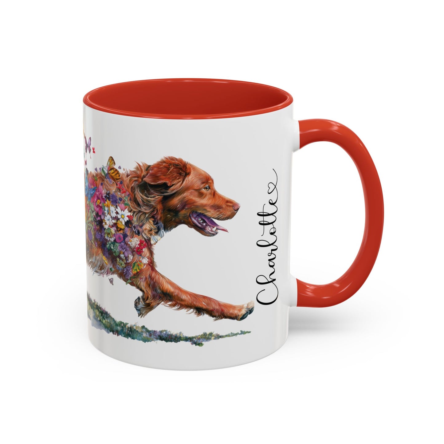 Nova Scotia Duck Tolling Retriever Personalized Accent Mugs, 11oz