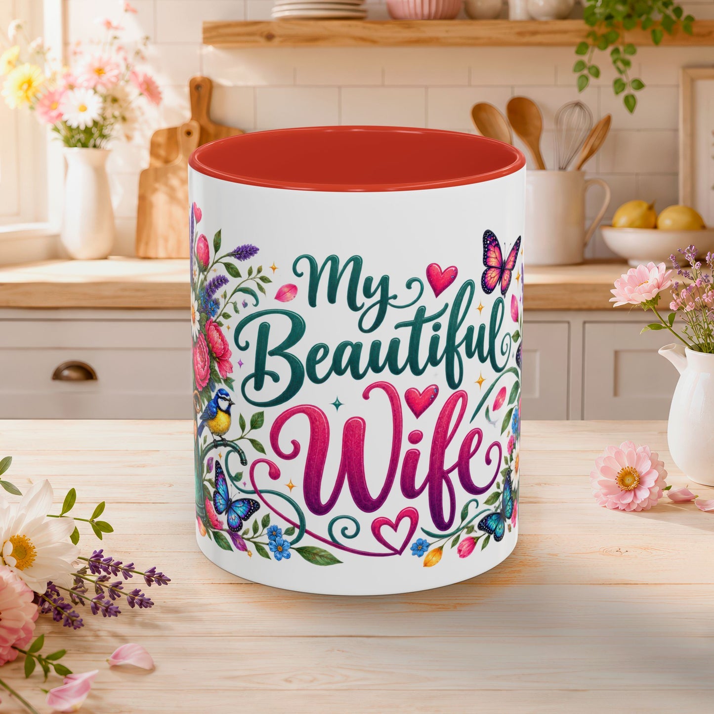 My beautiful wife, 11oz  accent mug