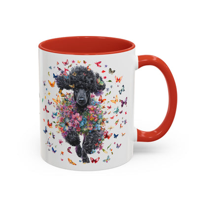 Poodle #5 Personalized Accent Mugs, 11oz