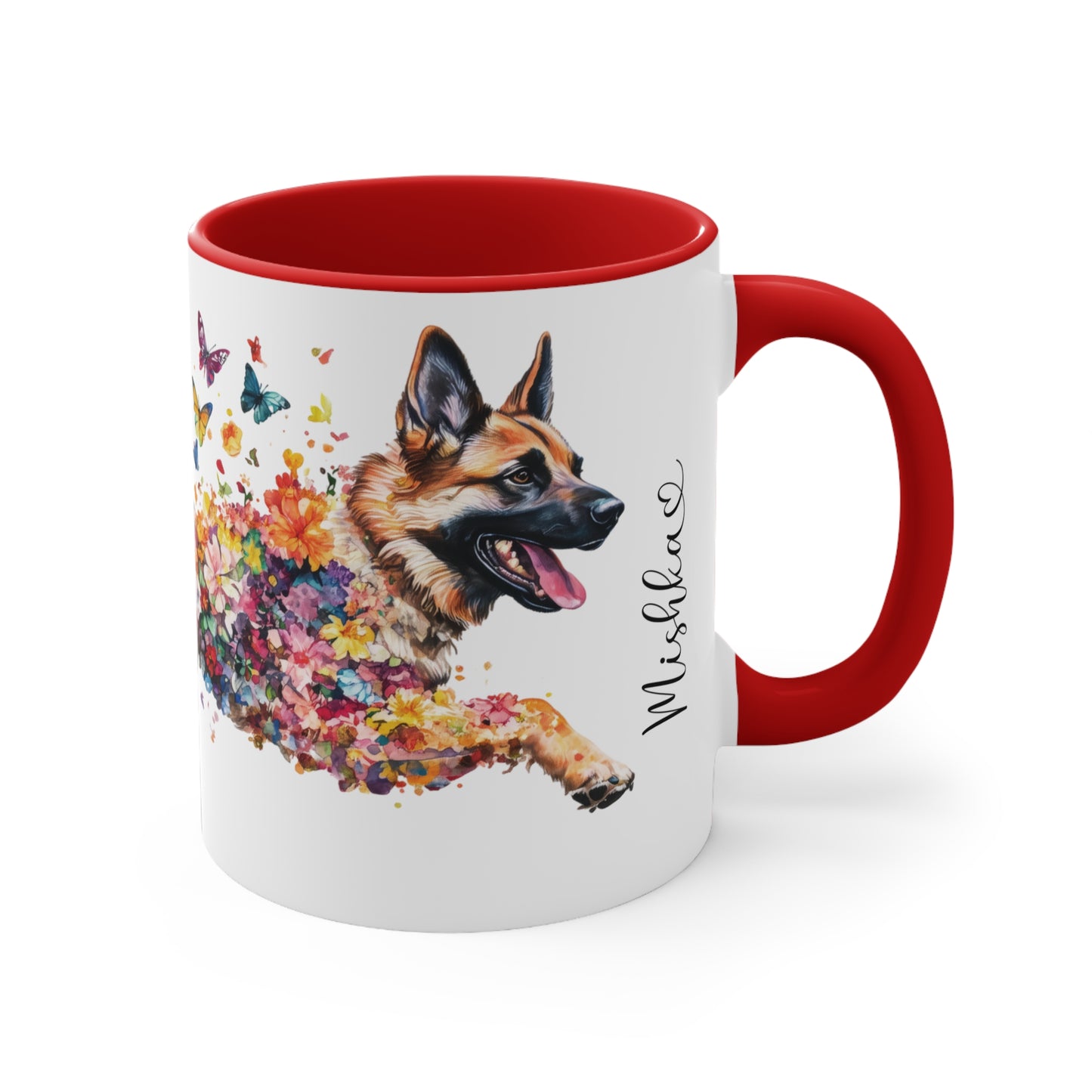 German Shepherd Colorful Accent Mugs, 11oz