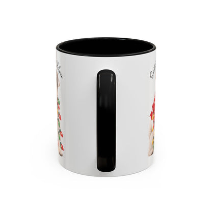 Sealyham Terrier, Santa's little helper, personalised accent colour 11oz mug