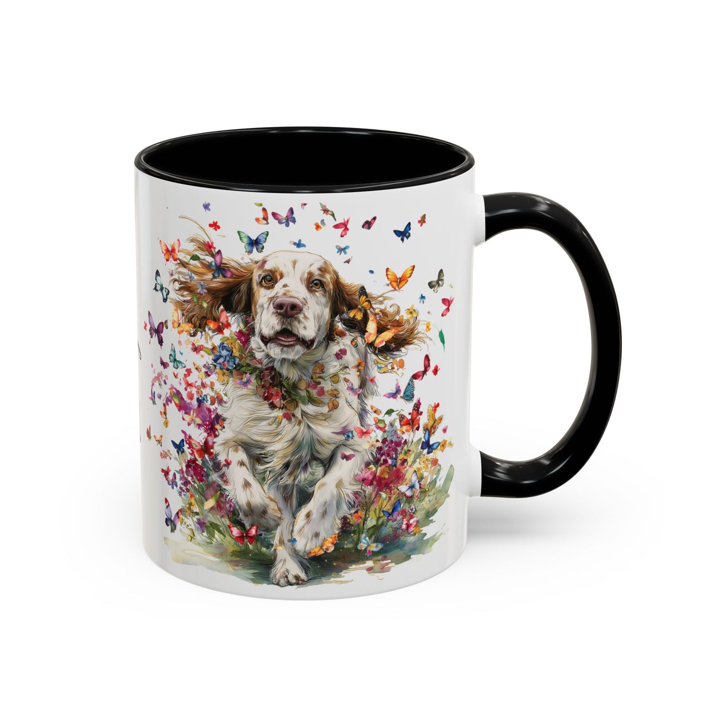 Clumber Spaniel #2 Personalized Accent Mugs, 11oz
