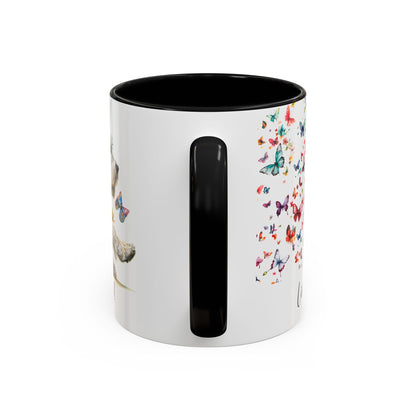 Schnauzer #2,  Live like the gate was left open, Colorful Accent Mugs, 11oz