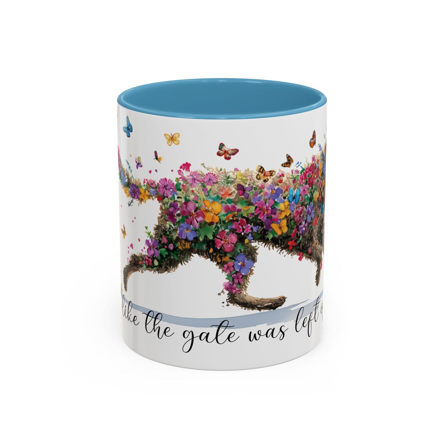 Curly Coated Retriever #1 “Live like the gate was left open" Accent Mugs, 11oz