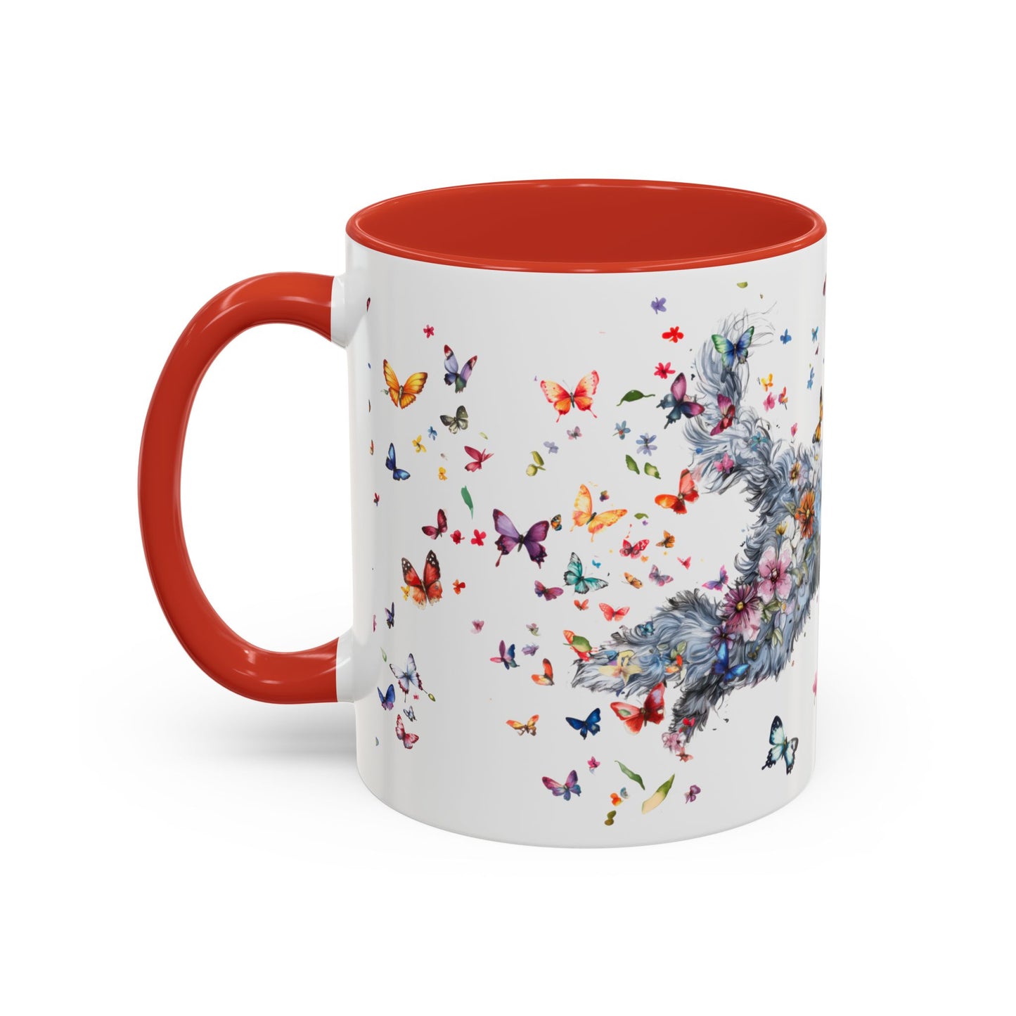 Aussie Doodle #2 Personalized Colorful Accent Mugs, 11oz