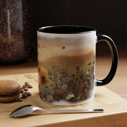 Fox sleeping #1 Personalized Accent Mugs, 11oz