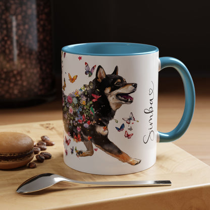 Shiba Inu #2 Personalized Accent Mugs, 11oz