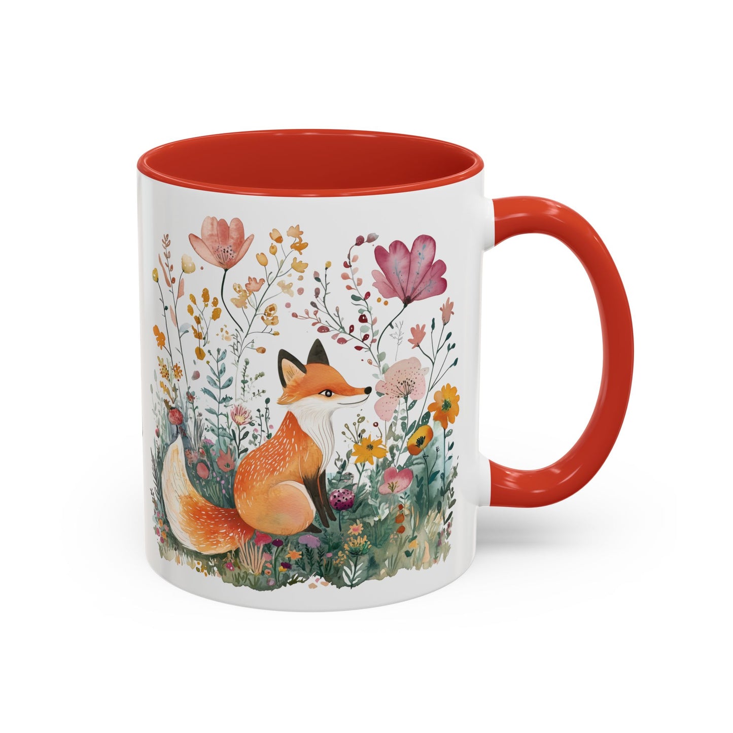 Fox #2 Personalized Accent Mugs, 11oz