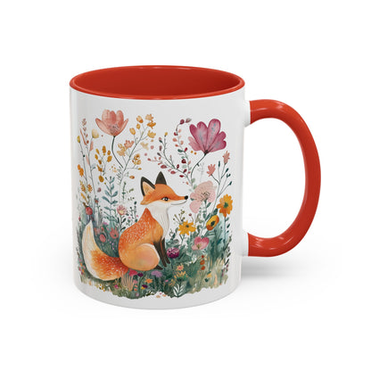 Fox #2 Personalized Accent Mugs, 11oz