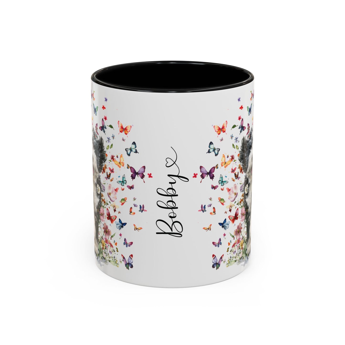 Bernedoodle #2 Personalized Accent Mugs, 11oz