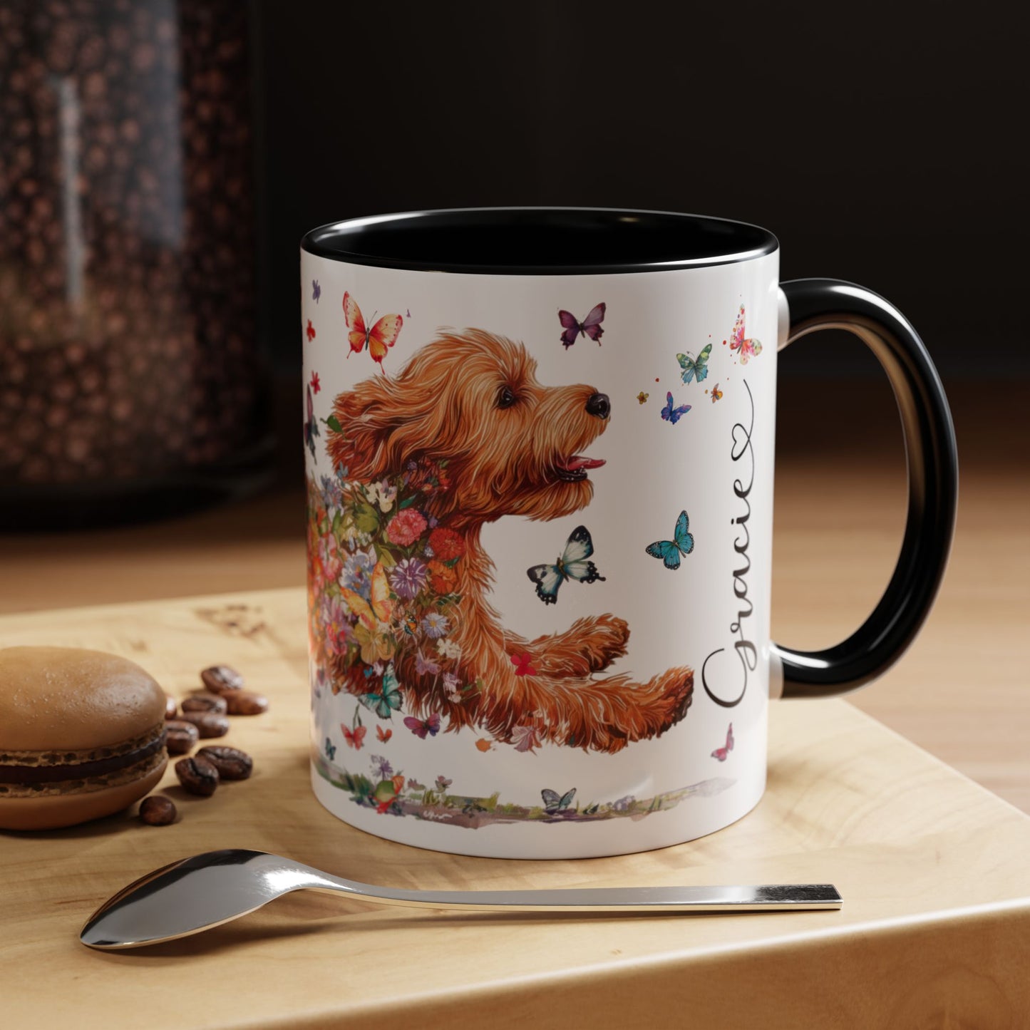 Cockapoo #2 Personalized Accent Mugs, 11oz