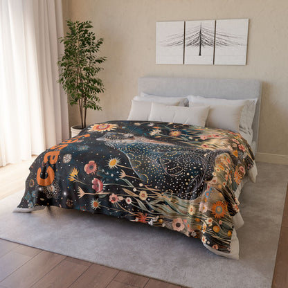Black Panther Starry Night Personalised Soft Polyester Blanket