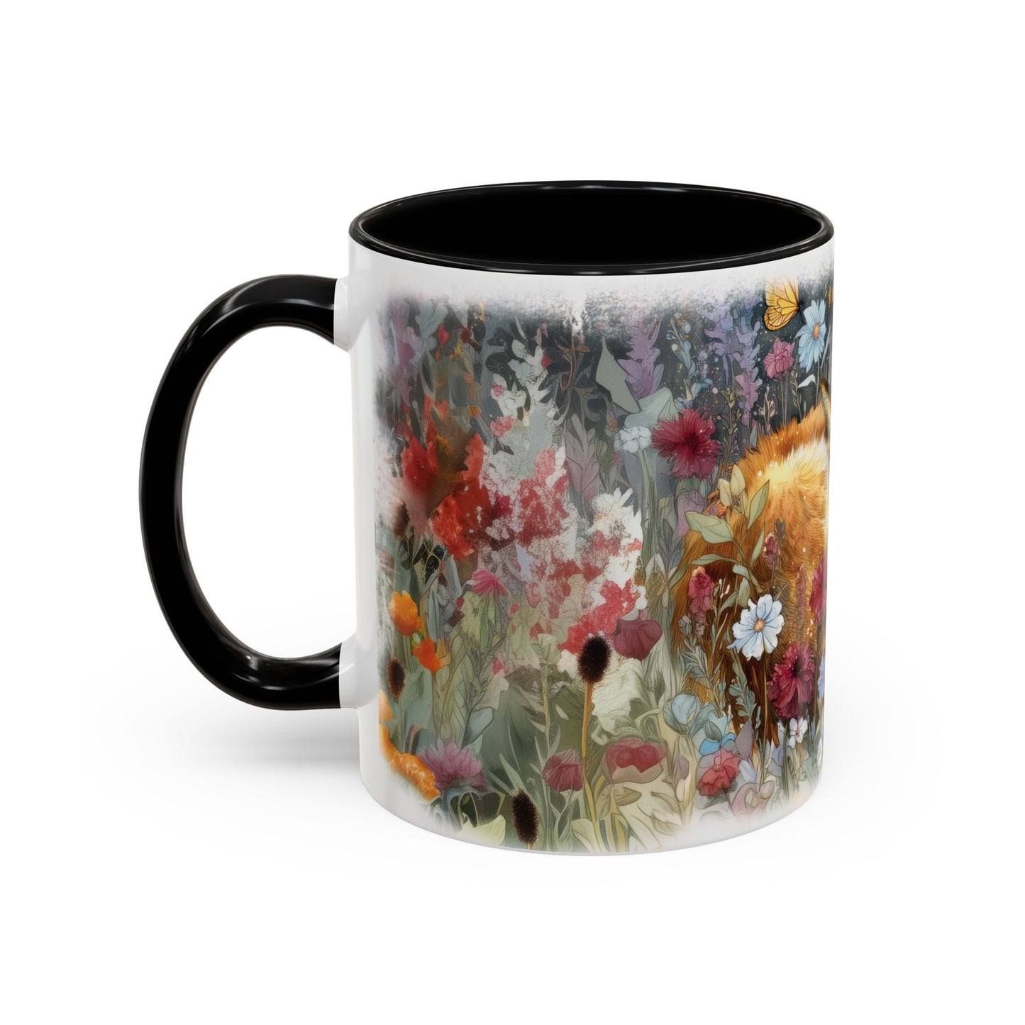 Fox sleeping #2 Personalized Accent Mugs, 11oz