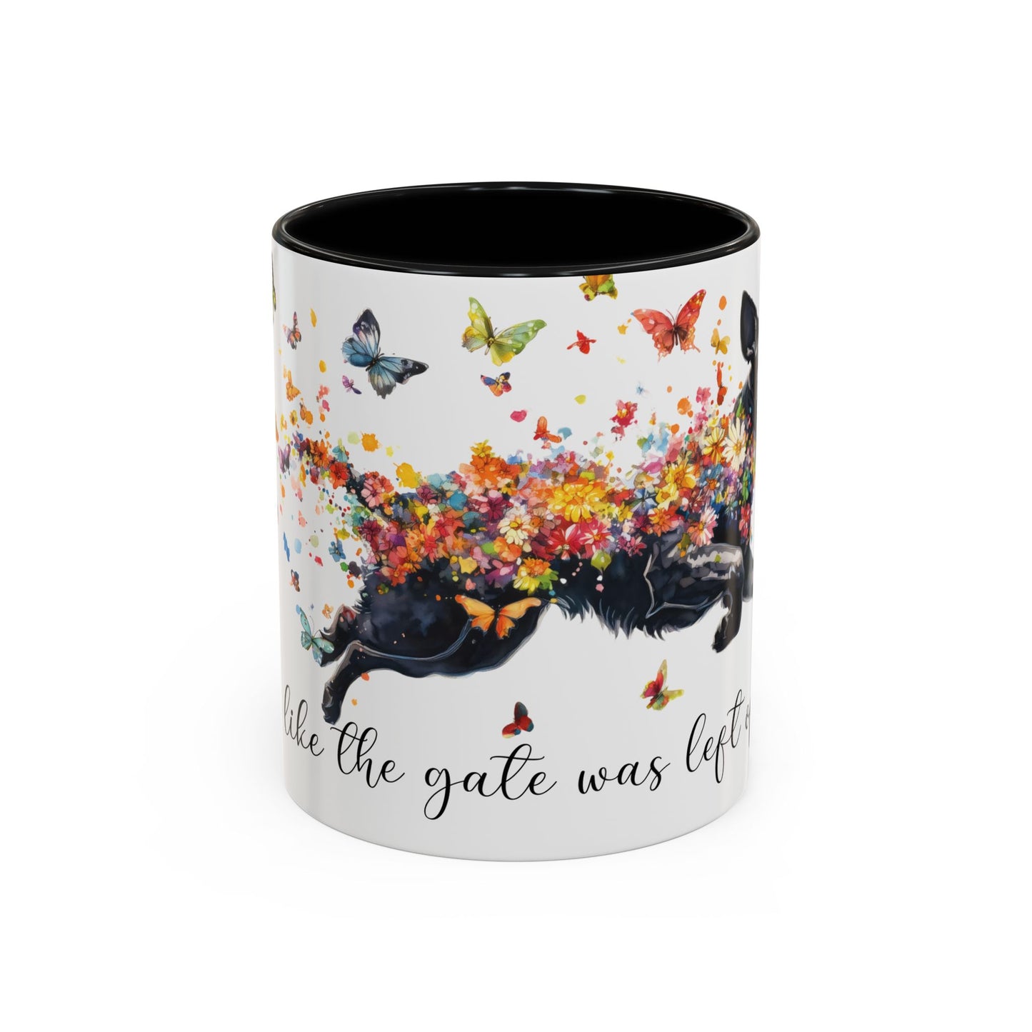 Labrador #3 “Live like the gate was left open" Accent Mugs, 11oz