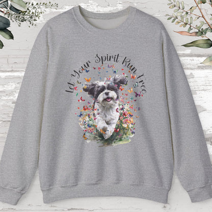 Shih Tzu #7 "Let your spirit run free" Personalised Sweatshirt