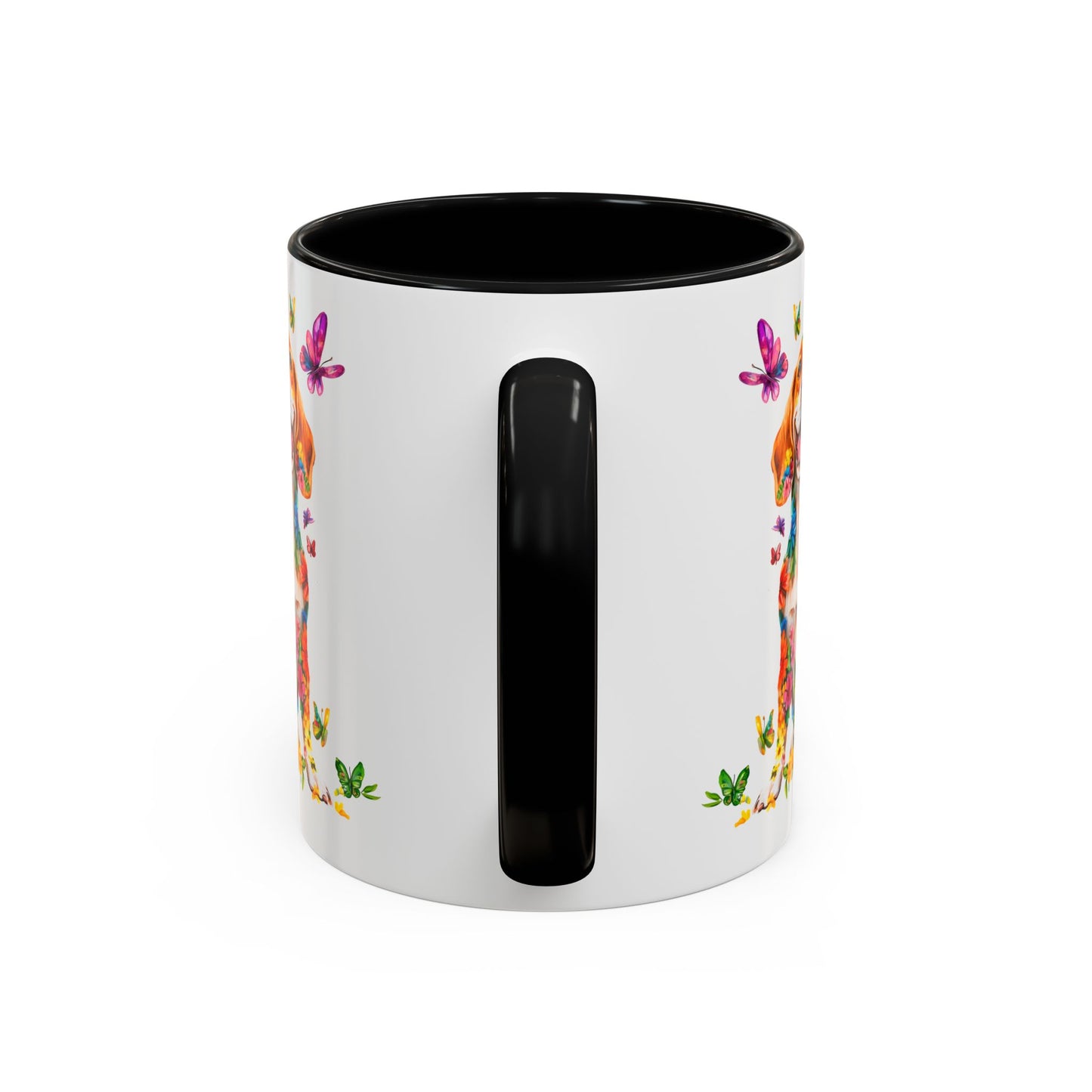 Beagle Personalized Colorful Accent Mugs, 11oz