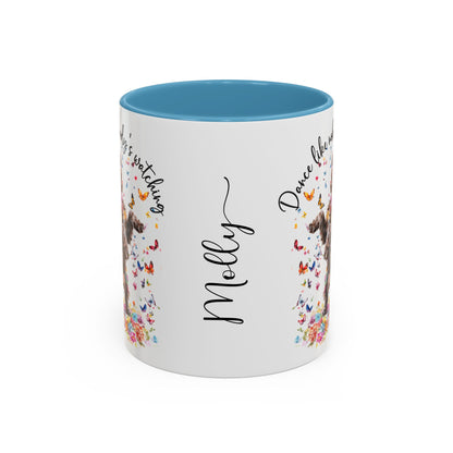 Cockapoo/Cavapoo "Dance like nobody's watching" personalized colourful Mugs, 11oz