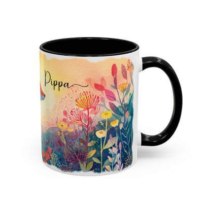 Fox Sunrise #2 Personalized Accent Mugs, 11oz
