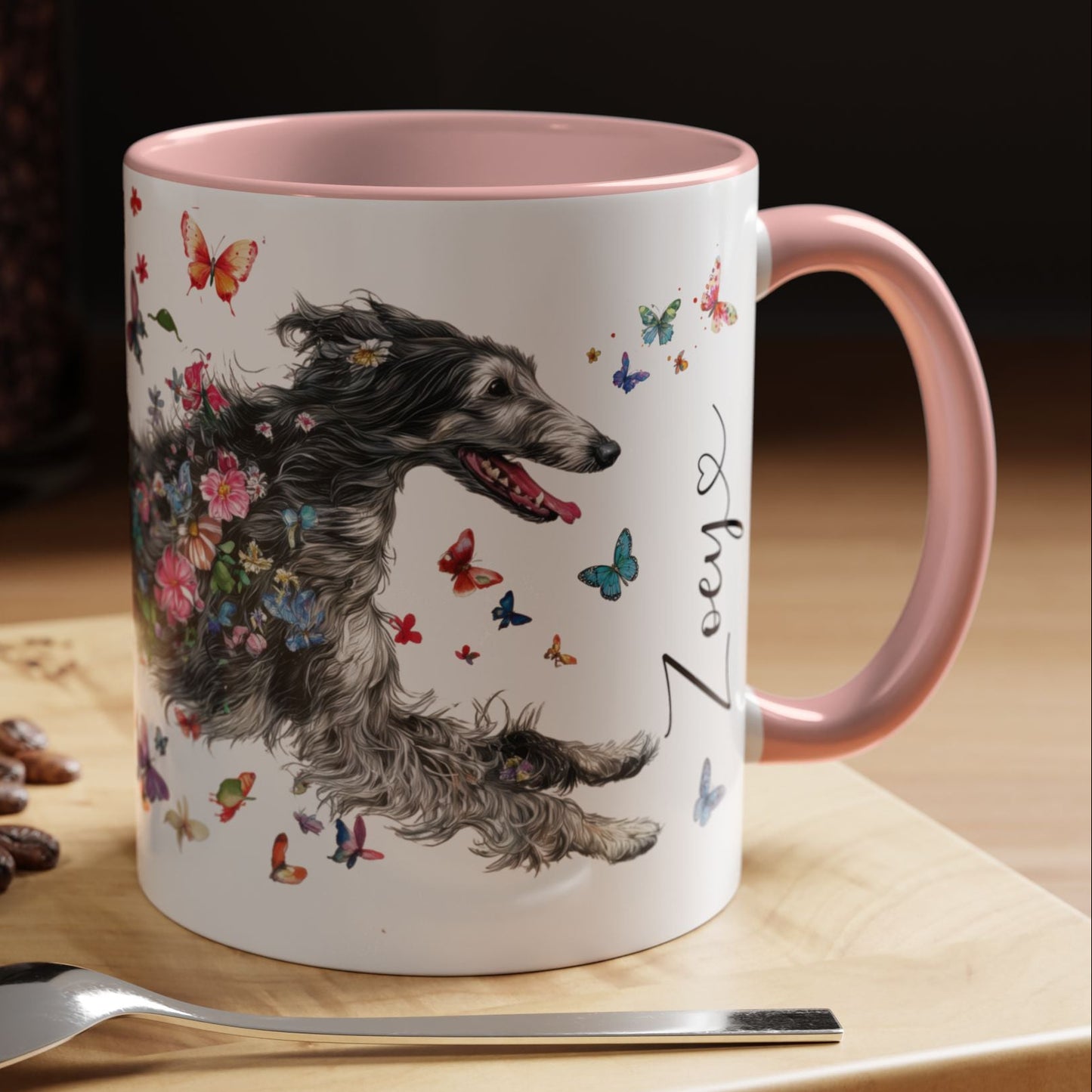 Silken Windhound #2 Personalized Accent Mugs, 11oz