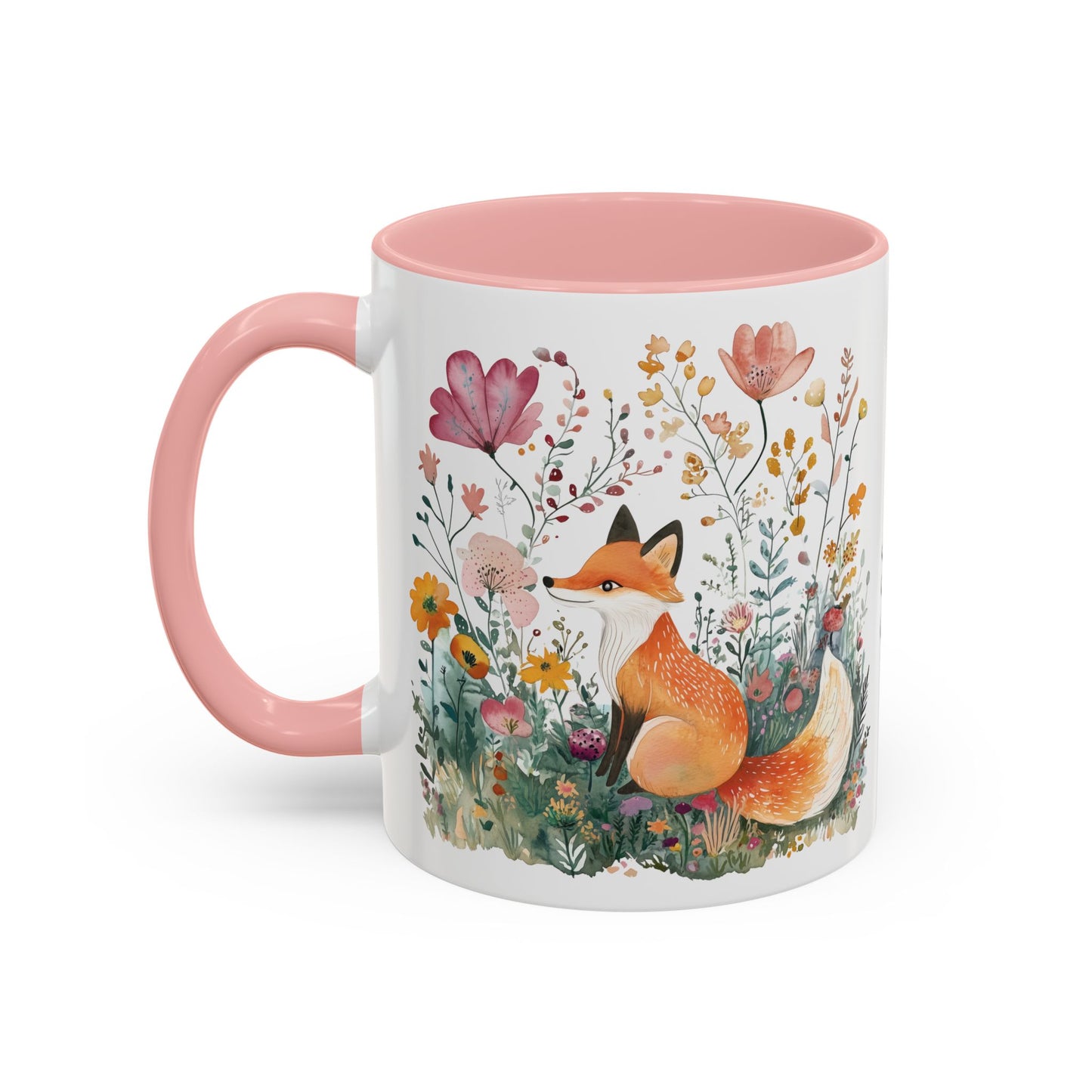 Fox #2 Personalized Accent Mugs, 11oz