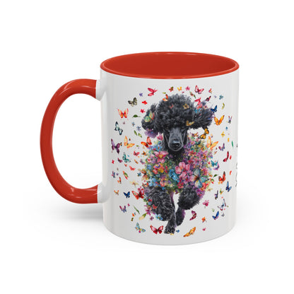 Poodle #5 Personalized Accent Mugs, 11oz
