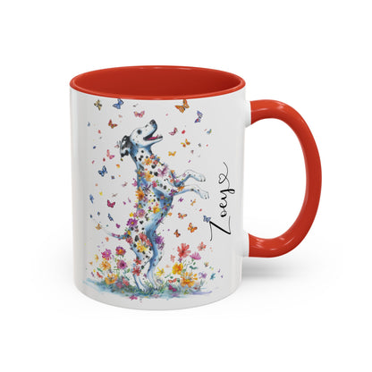 Dalmatian, Dance like nobody's watching, Personalized Accent Mugs, 11oz