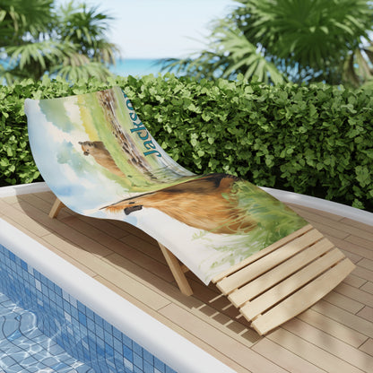 Capybara #1 Personalised Beach Towels Australian