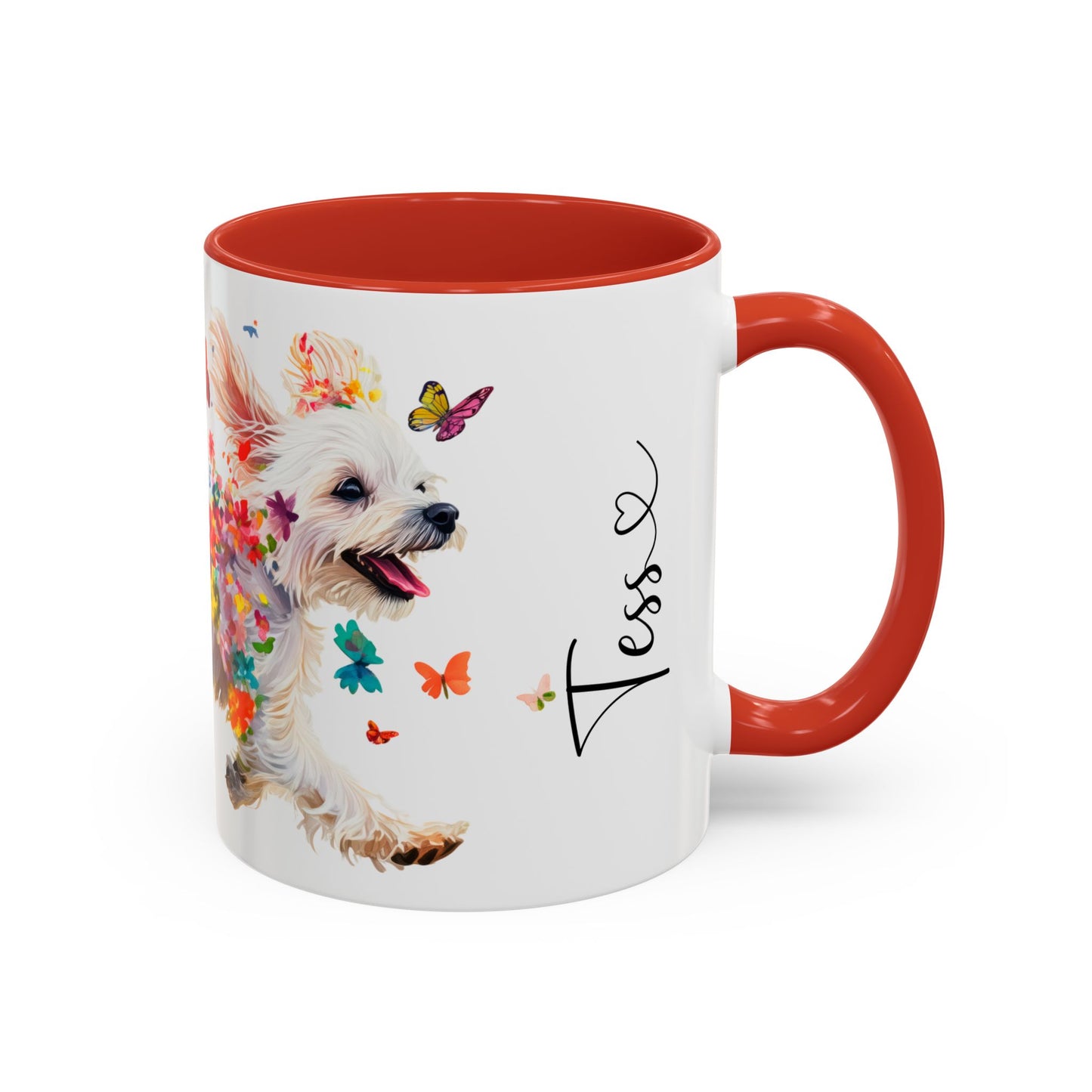 Maltese Personalized Colorful Accent Mugs, 11oz