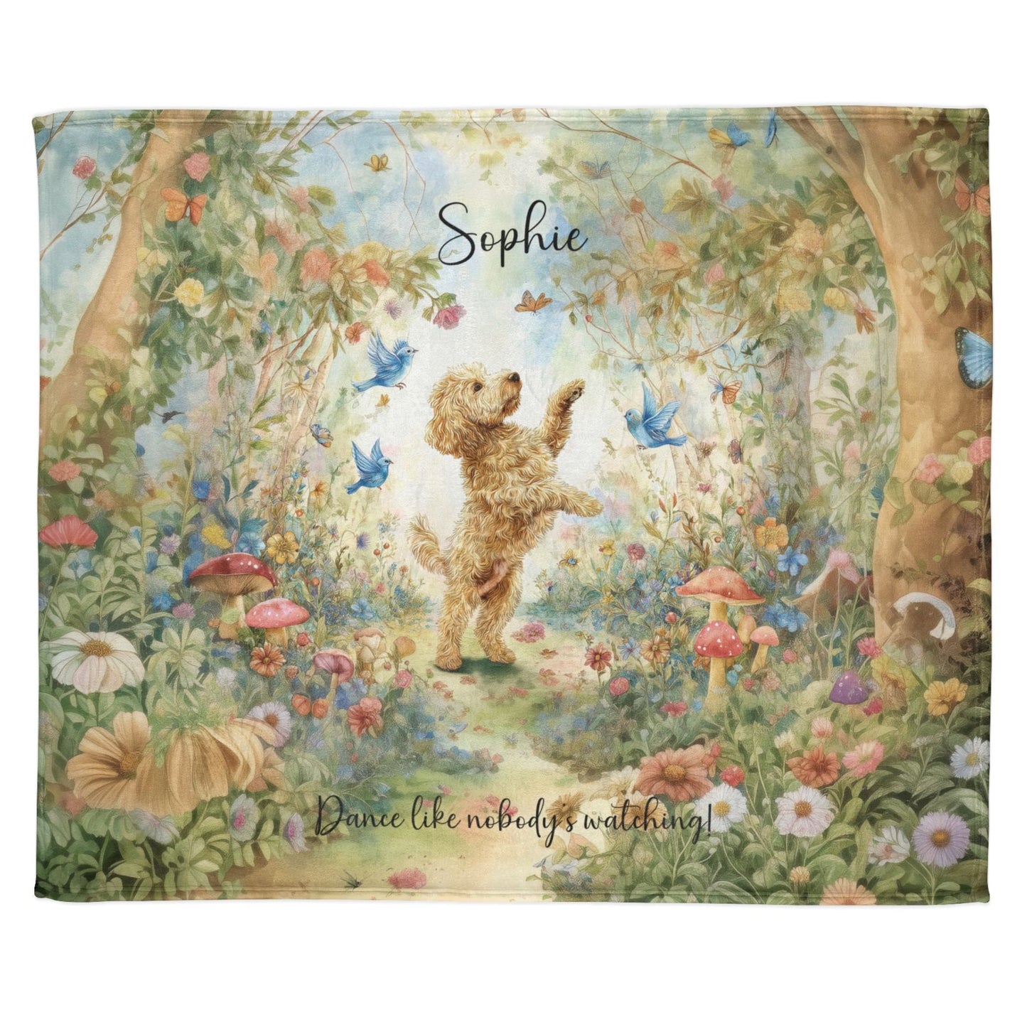 Cockapoo #1 Dancing Mystical Forest Personalised Blanket
