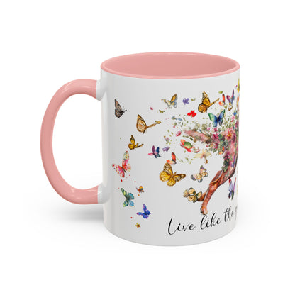 Red Heeler (Cattle dog)  Live like the gate Accent Mugs, 11oz