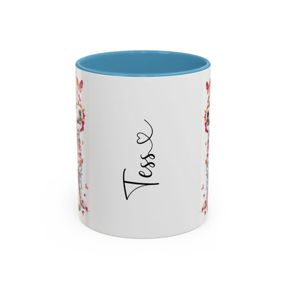 Bichon Frise Personalized Colorful Accent Mugs, 11oz