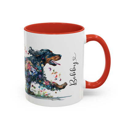 Gordon Setter Personalized Accent Mugs, 11oz
