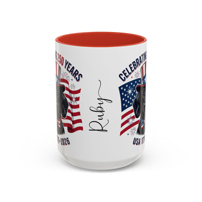 Dachshund #1 - 250th Celebration Personalised  Accent Mugs, 11oz & 15oz