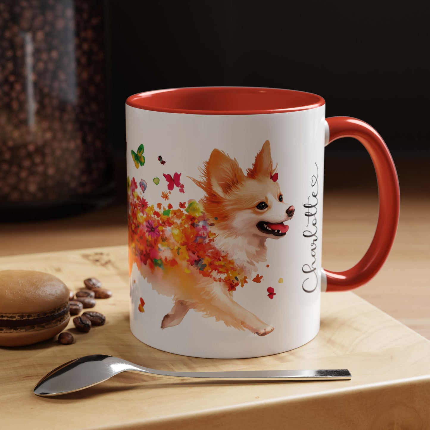 Icelandic Sheepdog Personalized Accent Mugs, 11oz