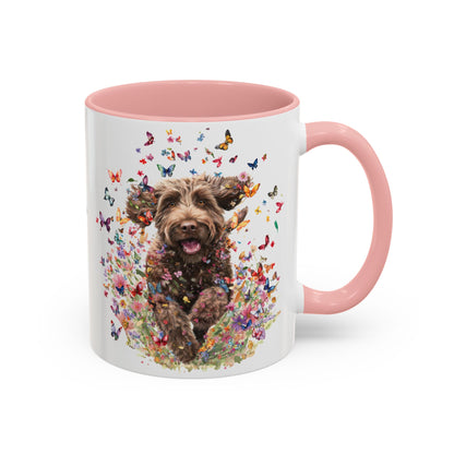 Labradoodle #4 Personalized Accent Mugs, 11oz