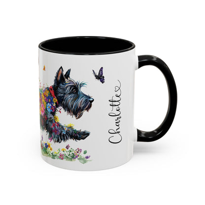 Scottish Terrier #2 Retriever Personalized Accent Mugs, 11oz